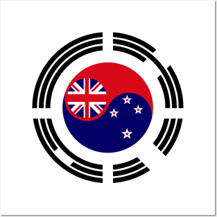 Korean New Zealander Multinational Patriot Flag Series Posters and Art